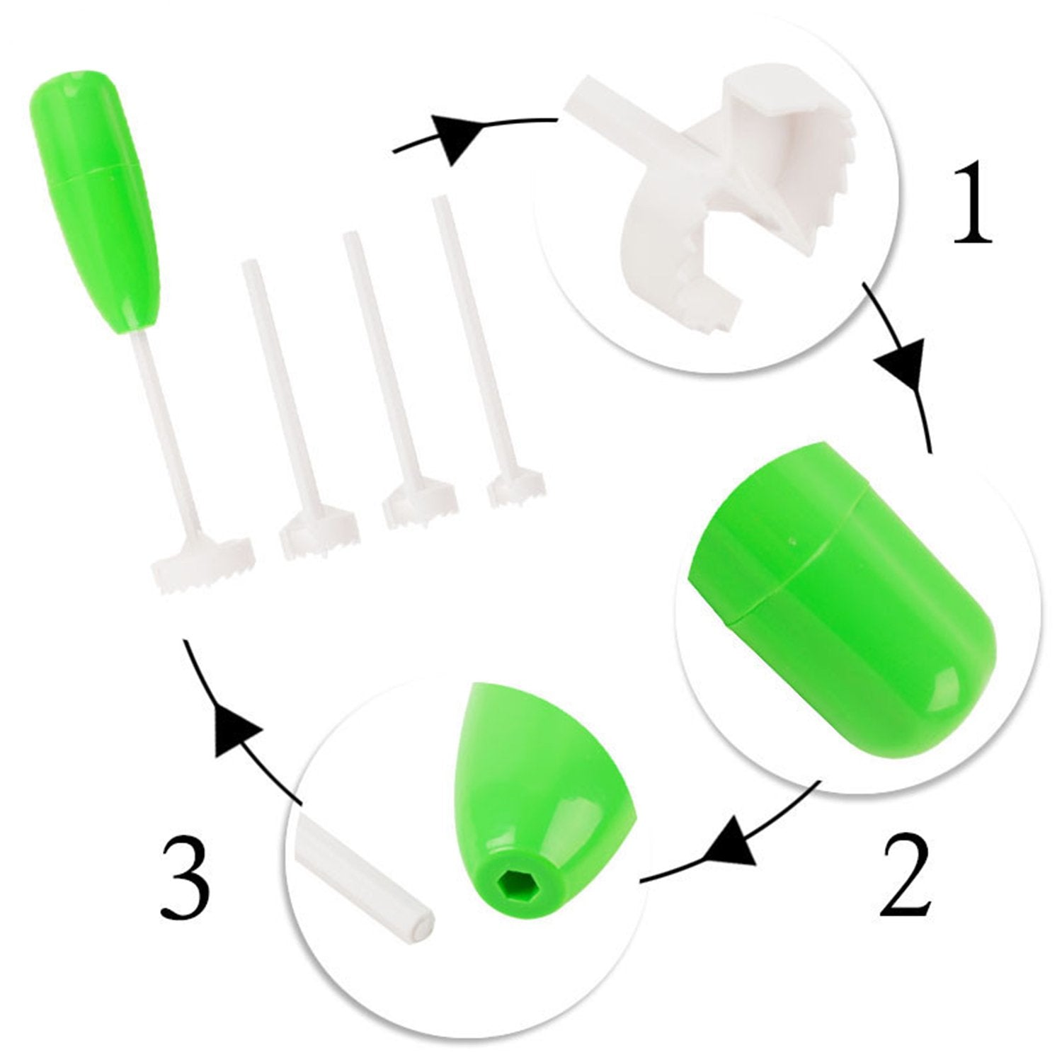 Veg Drill Vegetable Spiralizer Digging for Stuffed Vegetables Veg Drill Vegetable Spiralizer Digging for Stuffed Vegetables